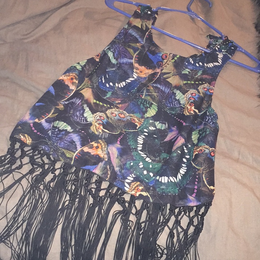 SMYM Butterfly Fringe tank Small